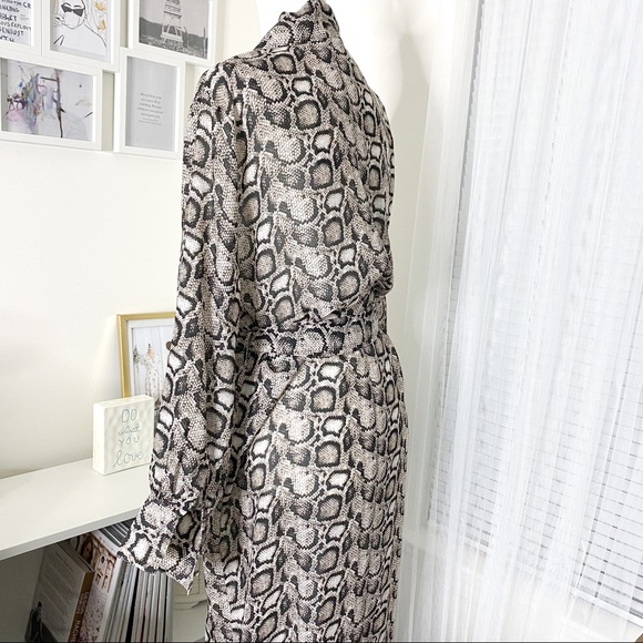 Good American The Sheer Snake Skin Maxi Robe US 0 - Picture 9 of 13